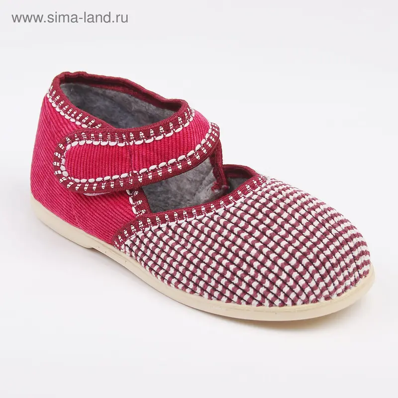 Тапочки малодетские, размер 25, цвет бордо (арт.251-1м)