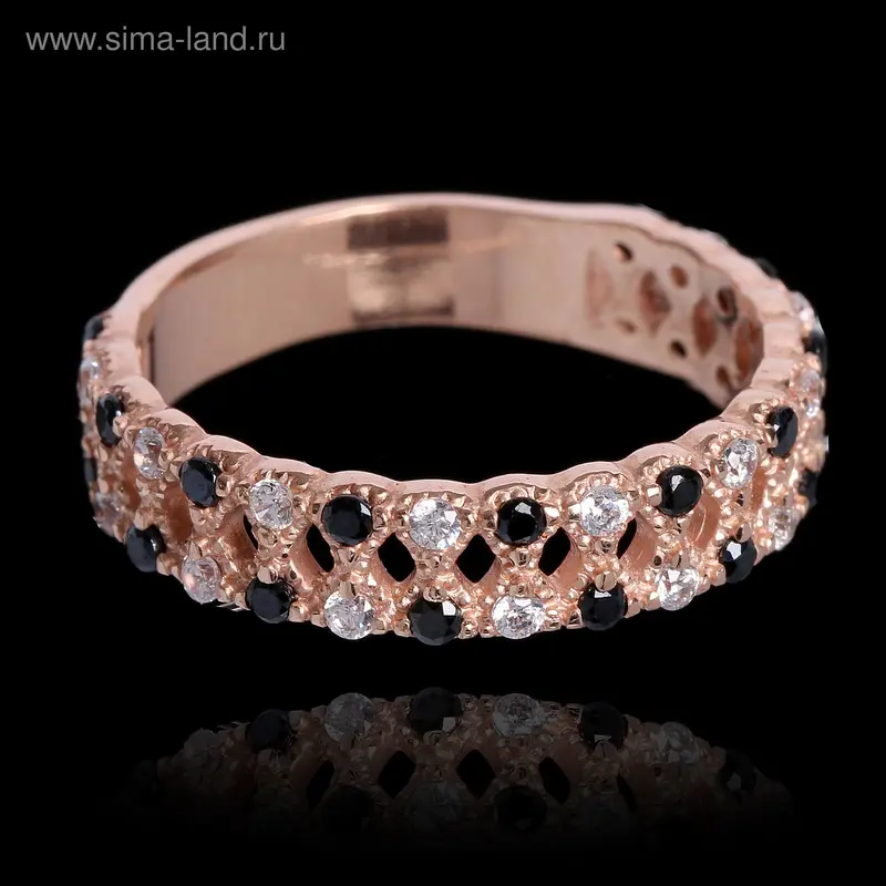Кольцо азурит «Мозаика» ZL25343, позолота, 17,5 р-р