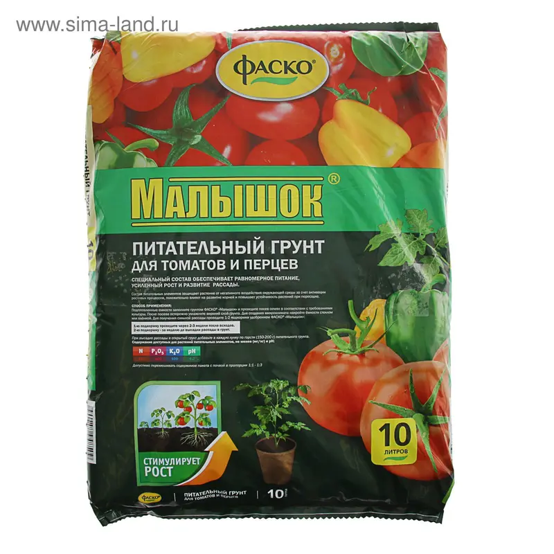 Почвогрунт для Томатов и Перцев, 10 л, «»