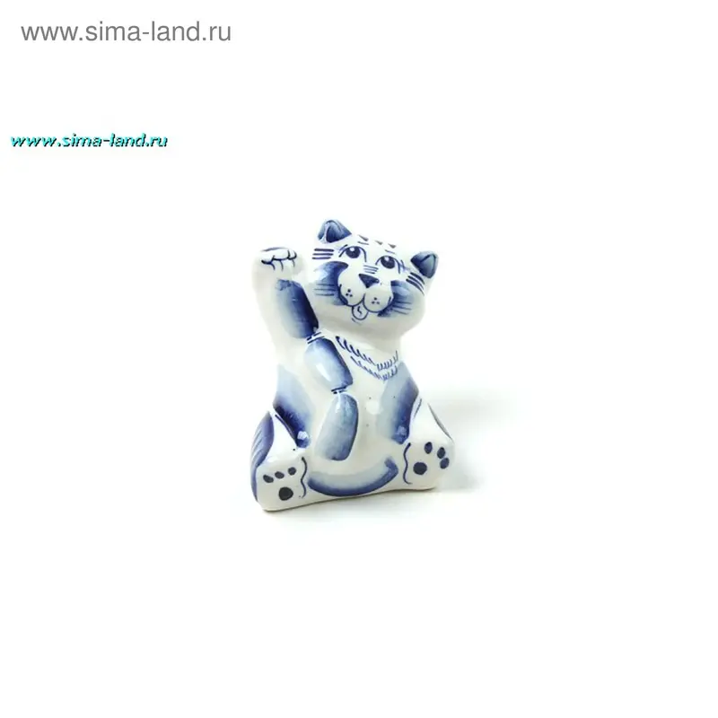 гжель кот 4 5*7*5 см
