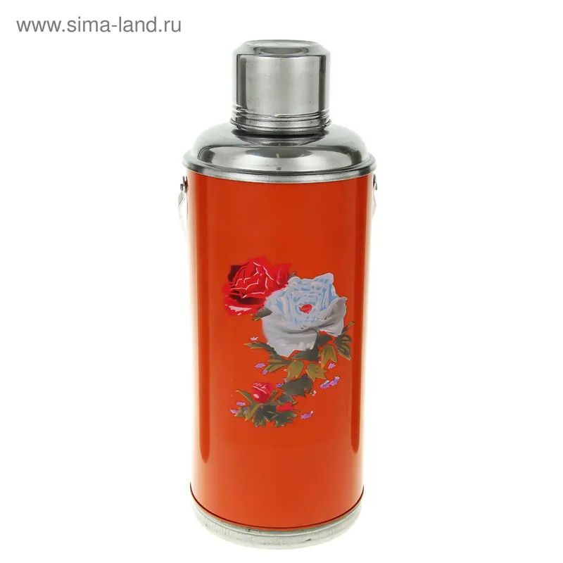 Термос "Пионы" с 1 кружкой, 3.2 л