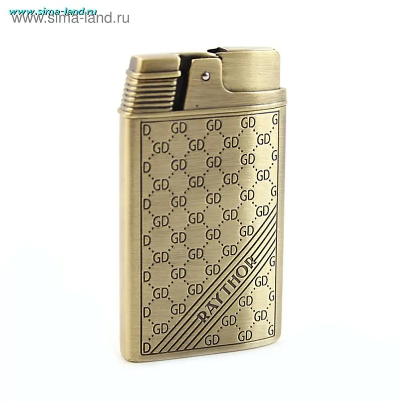 Зажигалка пьезо, с рисунком GD