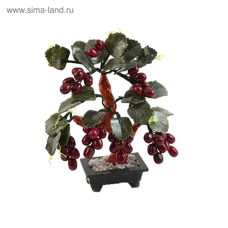Сувенир дерево "Виноград" h=18,5 см, тёмный