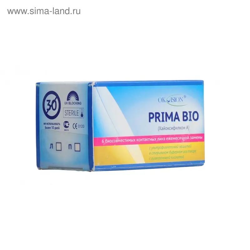 Контактные линзы PRIMA BIO, +1.5/8,6, в наборе 6шт