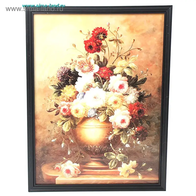 картина постер 40*30 см пионы