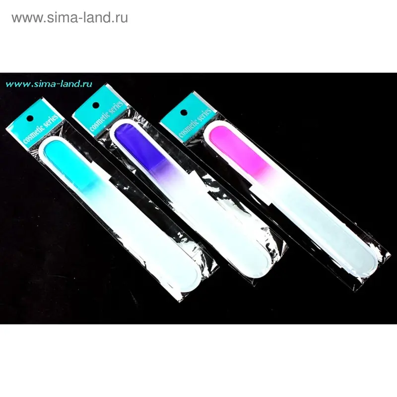 Пилка стеклянная для ногтей "Градиент", 18 см, цвет МИКС