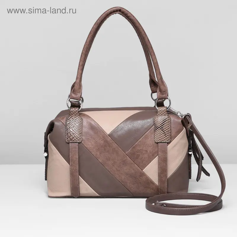 Сумка жен 851, 1 отд на молнии, н/карман, коричневая