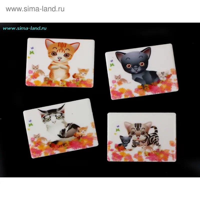 магнит керамика котёнок рисованый 5*7 см