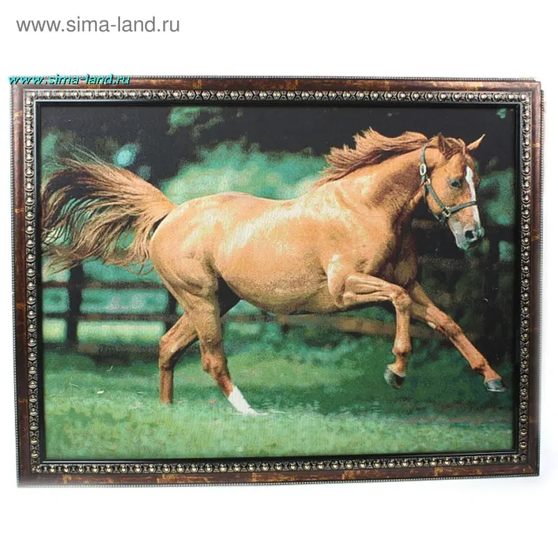 картина гобелен 60*80 см DW-325 конь гнедой