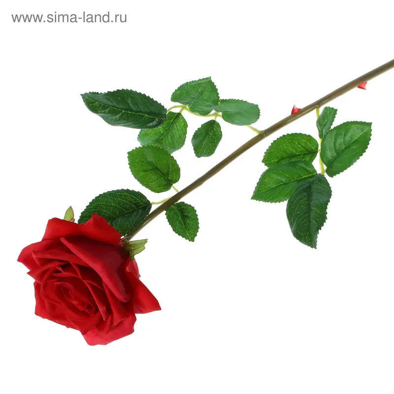 Цветы искусственные LIVE "Роза красная" 8*65 см