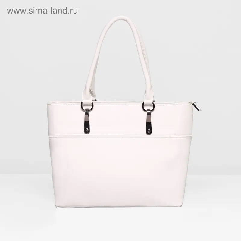 Сумка жен L-0740, 32*11*26, отд с перег на молнии, н/карман, белый