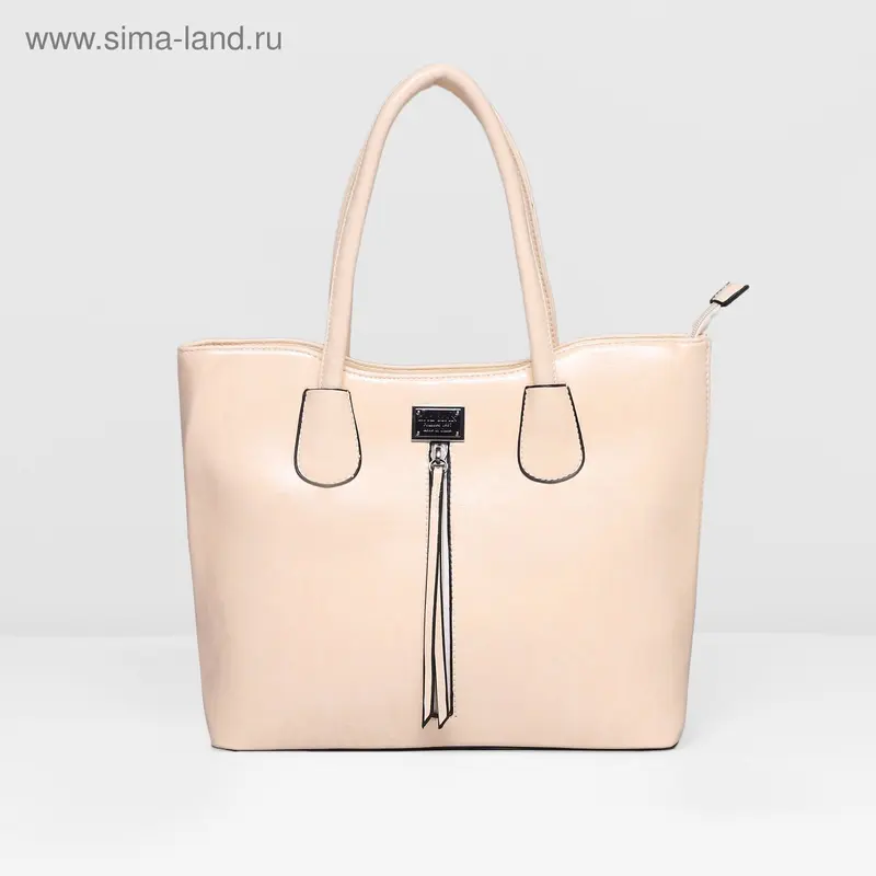 Сумка жен L-0487, 32*13*25, отд с перег на молн, 2 н/кармана, бежевый