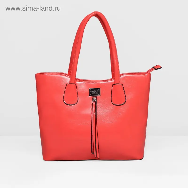 Сумка жен L-0487, 32*13*25, отд с перег на молн, 2 н/кармана, коралл