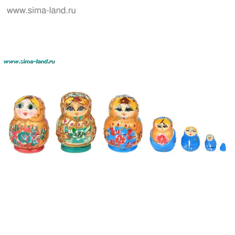 Матрешка 5 в 1 узорная, микс