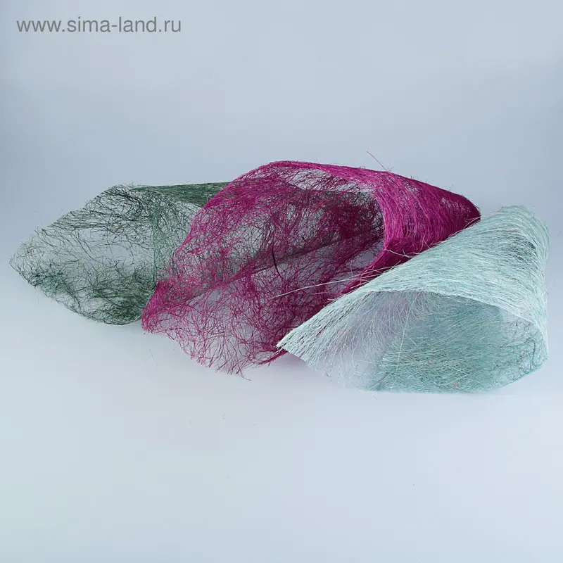 Абака натуральная, полотно в листах, 0,5 х 2 м, 5 листов, МИКС