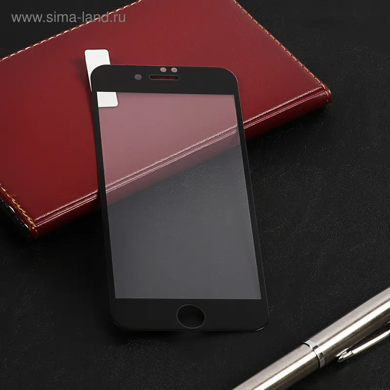 Защитное стекло CaseGuru для iPhone 7 Full Screen Black, 0,3 мм, черное