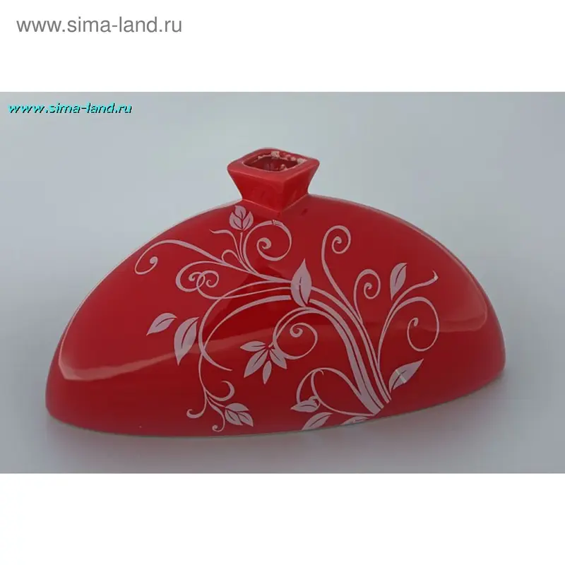 ваза керамика красная 13*23 см