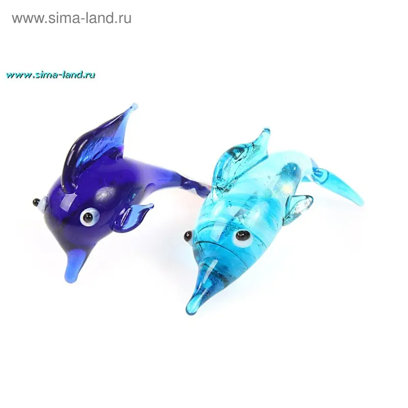 стекло дельфинчик набор 6 шт 3,5*2*2см