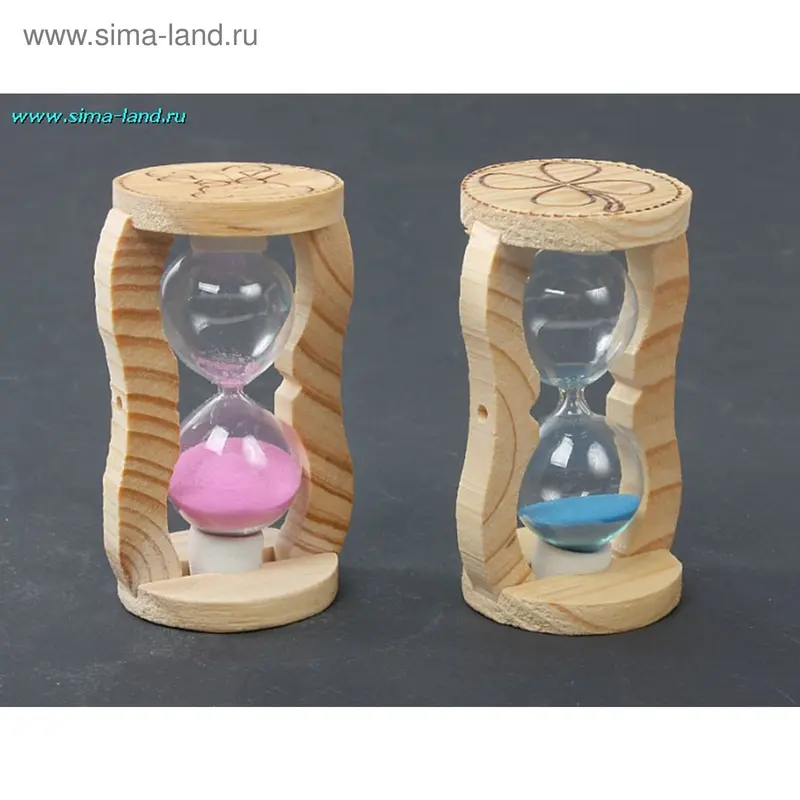 Часы песочные на круглом основании, микс