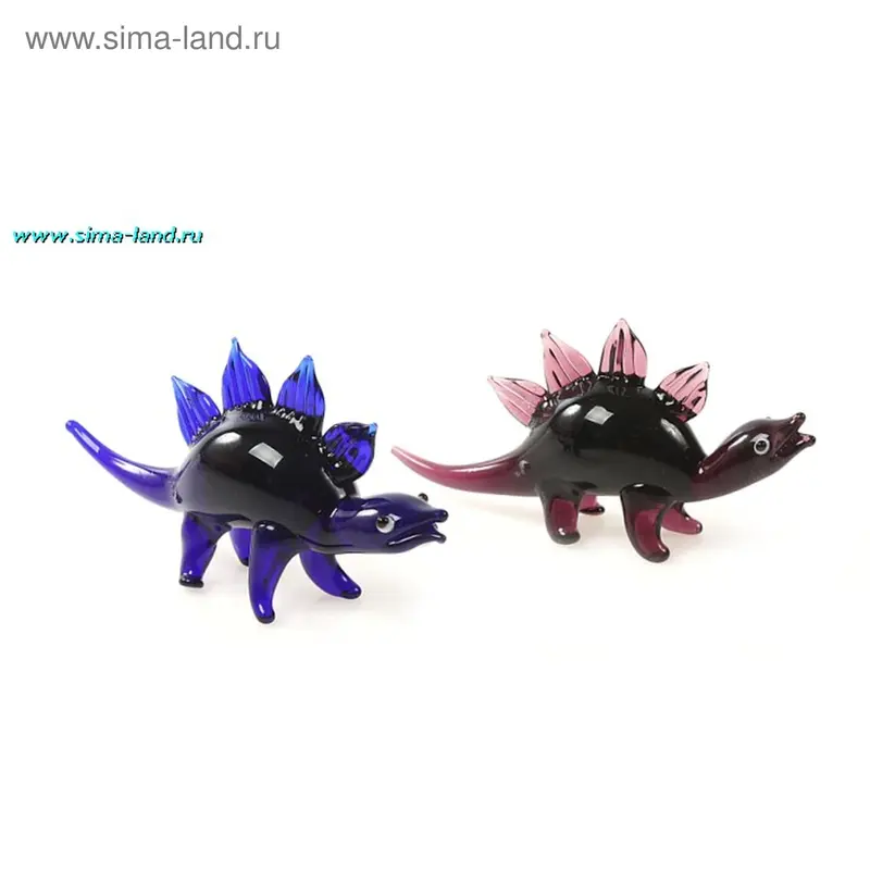 стекло динозаврик с шипами 9*5,5 см