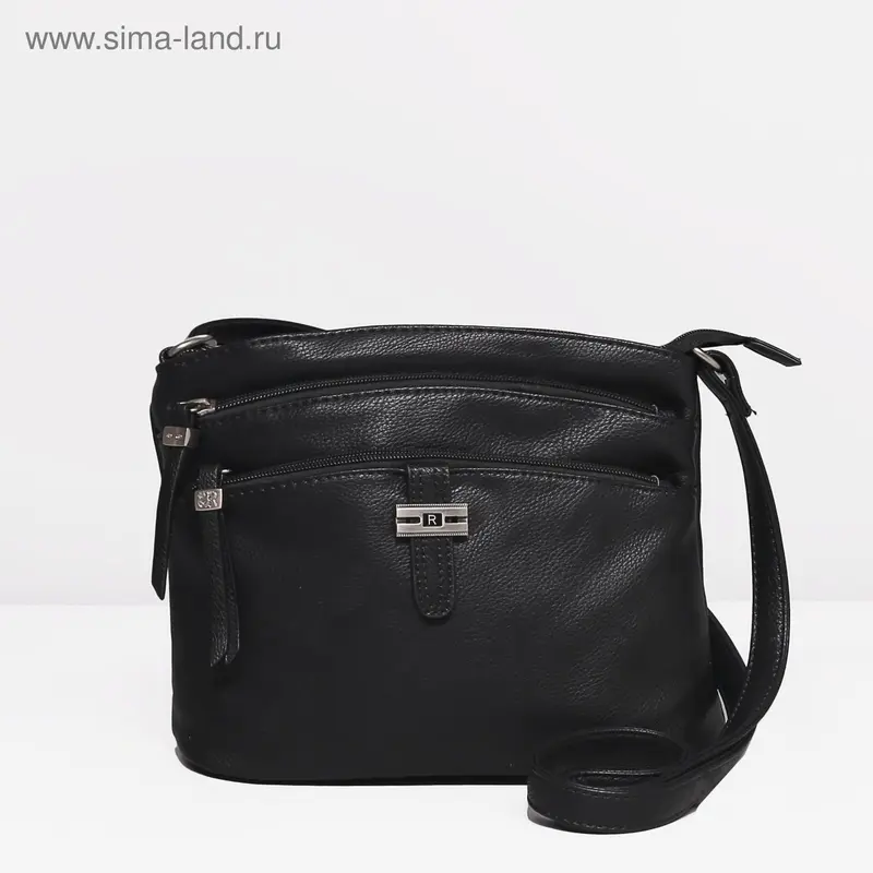 Сумка жен L-907, 26*10*22, отд с пер, 3 н/кармана, рег ремень, черный
