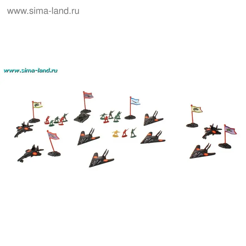 набор солдатиков с техникой (набор 20 шт) 10*10