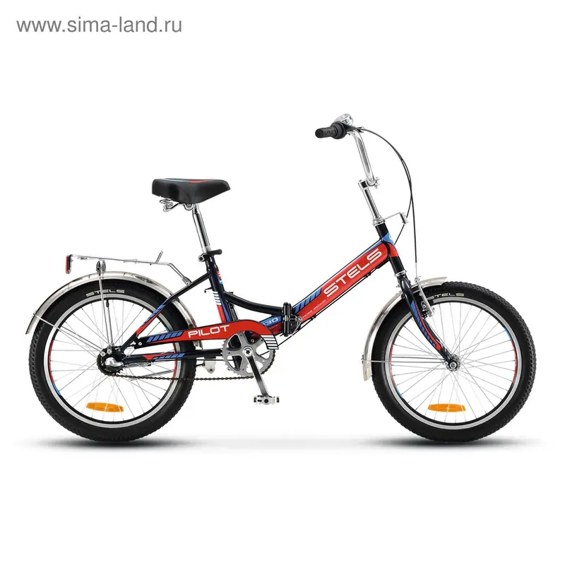 Велосипед 20" Stels Pilot-430, 2016, цвет чёрный/красный/синий, размер 15"