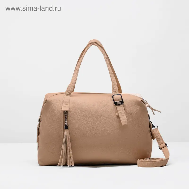 Сумка жен L-114, 34*15*25, отд с пер на молнии, 2 н/кармана, бежевый