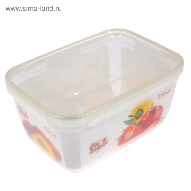 Контейнер для продуктов глубокий 5 л, воздухонепроницаемый