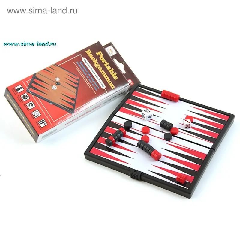 Игра настольная - нарды магнитные, в коробке