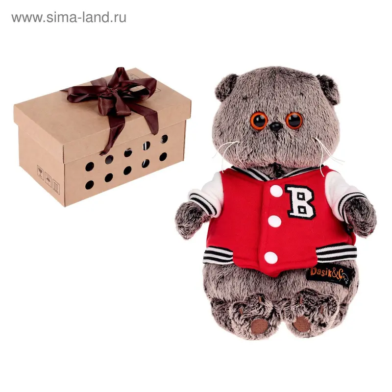 Мягкая игрушка "Басик в клубной куртке", 22 см