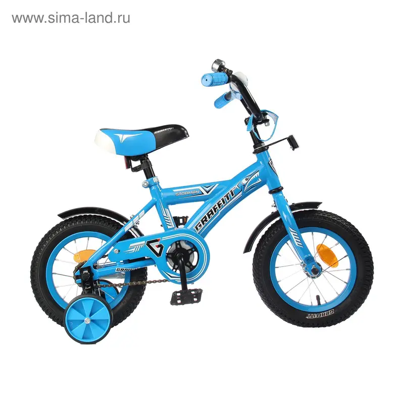Велосипед 12" Graffiti Storman RUS, цвет синий