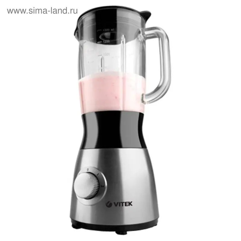 Блендер Vitek VT-1474 ST, 800 Вт, 1.5 л, стеклянный кувшин