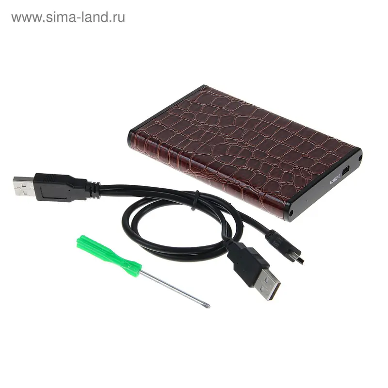 Внешний корпус 2.5" Gembird EE2-U2S-70L-BR, USB 2.0, SATA, коричневый