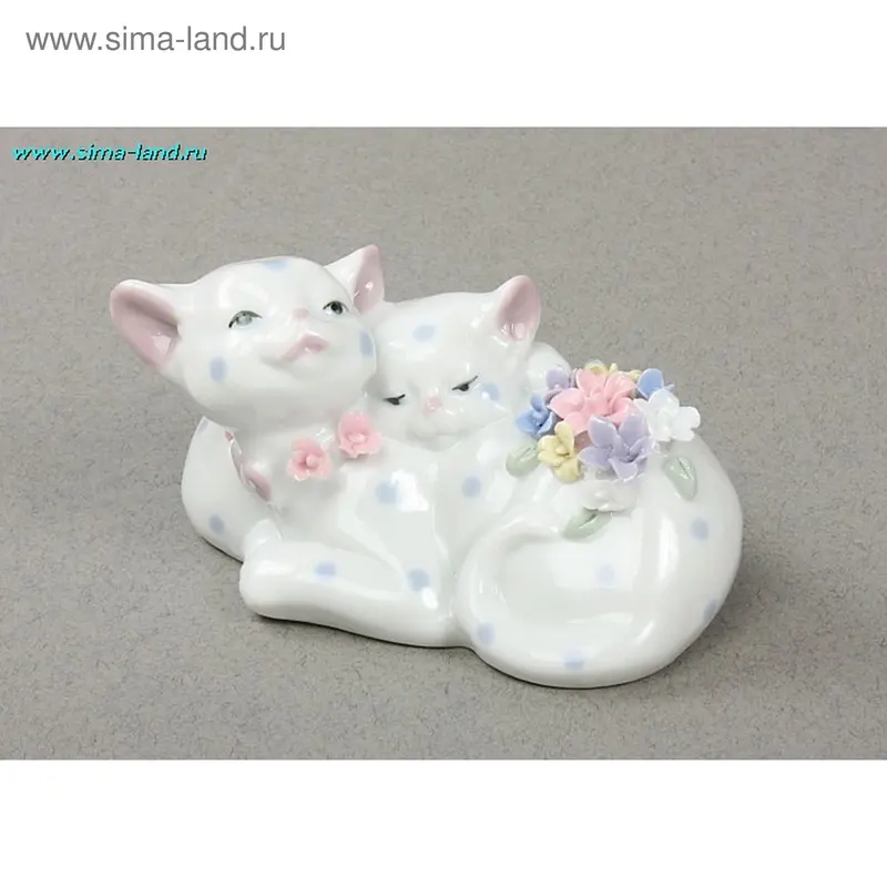 сувенир керамика под фарфор кошка с котёнком T50 11*6 см
