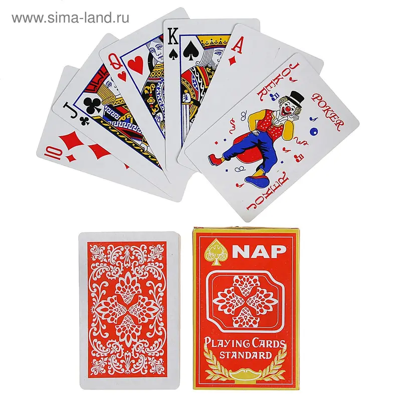 Карты игральные бумажные Nap, 54 шт., 5,5 × 8,5 см