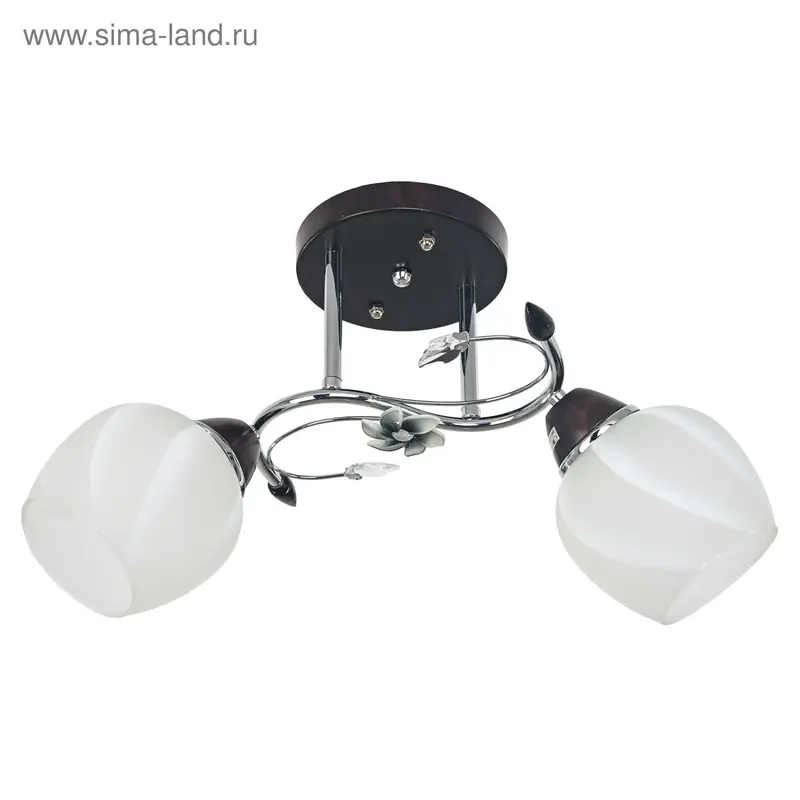 Люстра "Фелиция" 2x40Вт E27 хром 52,5х23х26см