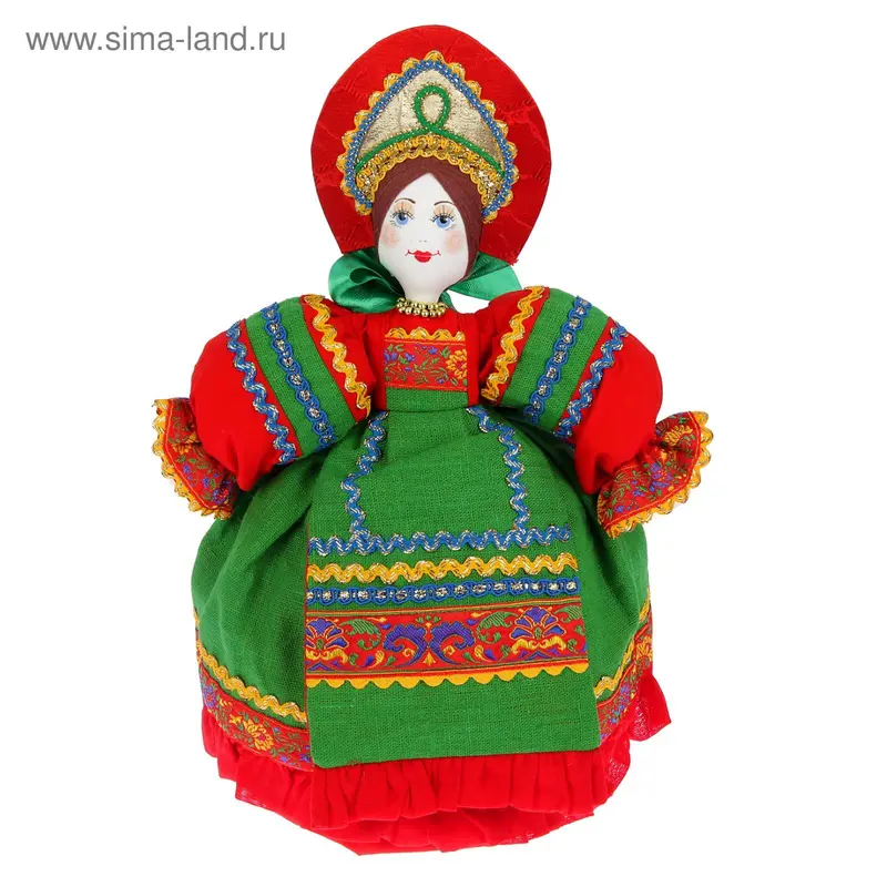 Кукла-грелка на чайник "Машенька в кокошнике" 34 см МИКС