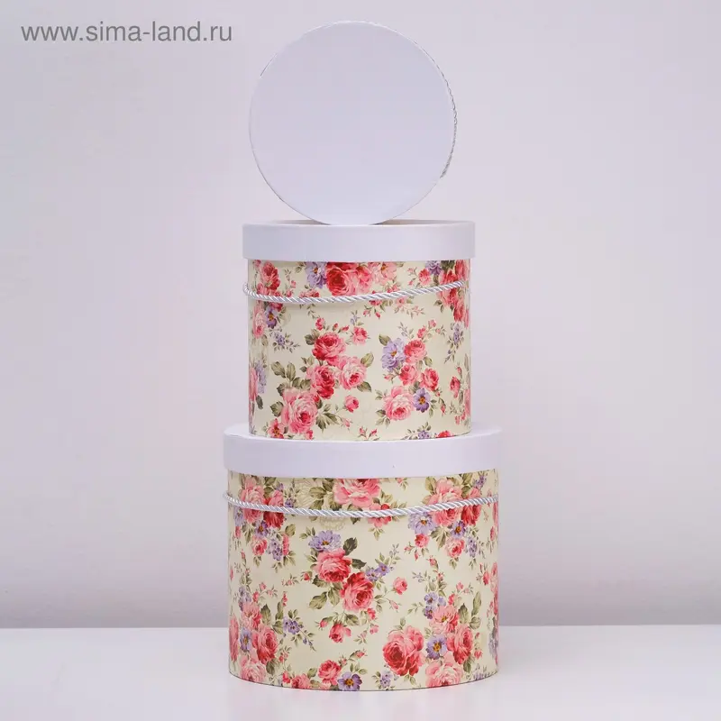 Набор коробок 3 в 1 "Цветы", 23 х 23 х 20 - 15 х 15 х 15 см