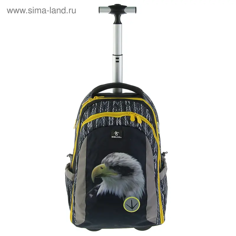 Рюкзак на колесах с эргономичной спинкой Belmil Easy Go, 47 х 33 х 20 см, Lumi Eagle