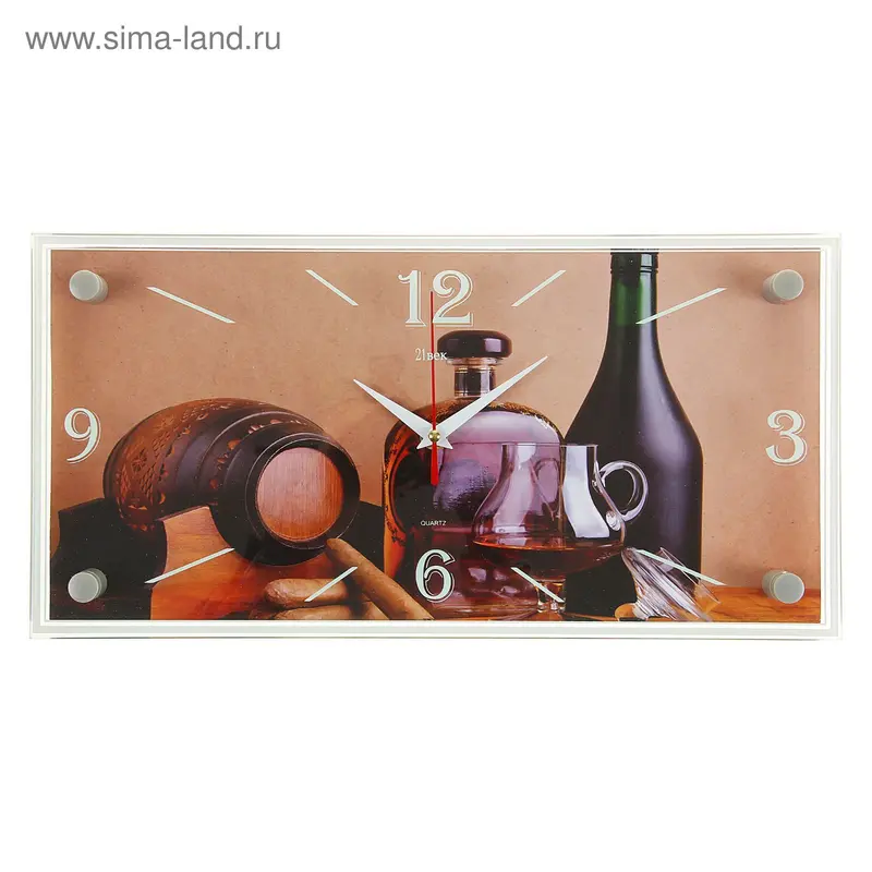 Часы настенные, серия: Интерьер, "Вино", 19х39 см