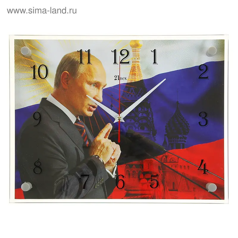 Часы настенные, серия: Люди, "В.В. Путин", 30х40 см
