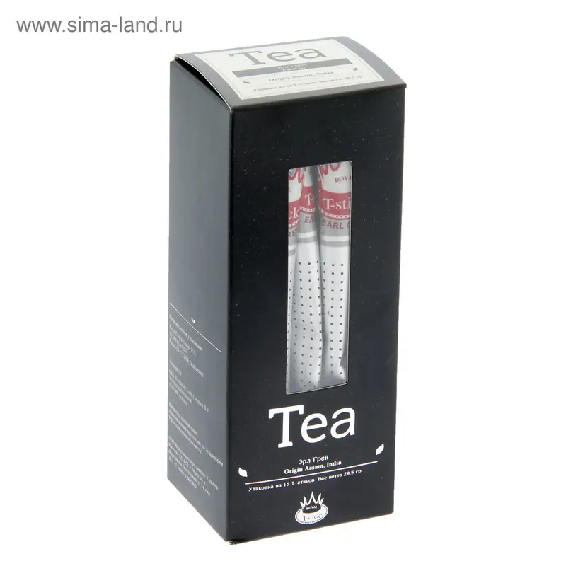 Royal T-Stick, Earl Grey черный чай в стиках, 15 шт