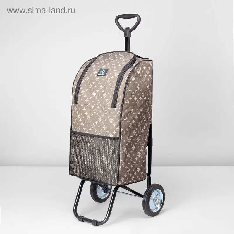 Сумка хоз на тележке, 30*17*45 коричневый