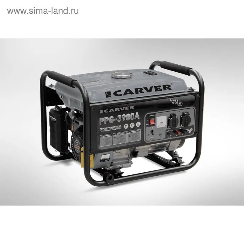 Генератор CARVER PPG- 3900А, бенз., 2.9/3.2кВт, 220В, бак 15л