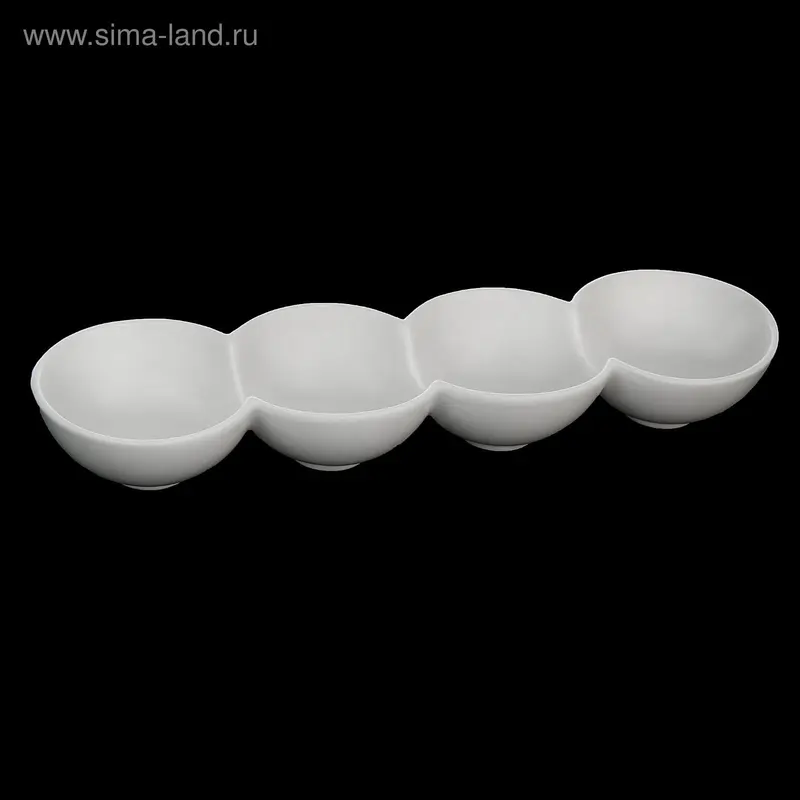 Менажница, 4 секции, 30×8 см