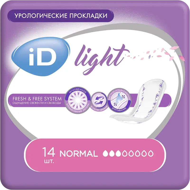 Урологические прокладки iD Light Normal, 14 шт