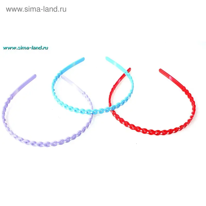 ободок для волос горох кружок (набор 12 шт)