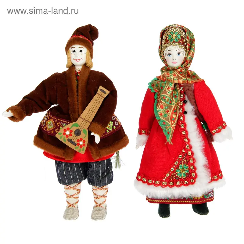 Новогодние куклы "Иван да Марья" набор из 2-х штук