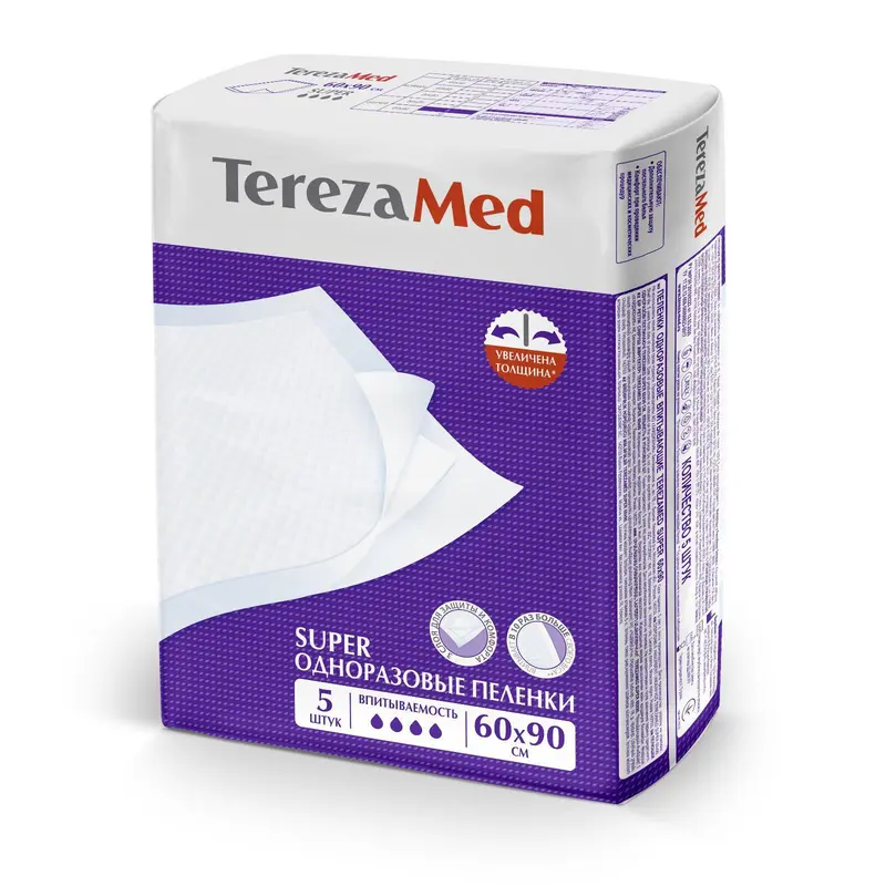 Пеленки одноразовые Super 60x90 TerezaMed уп.5